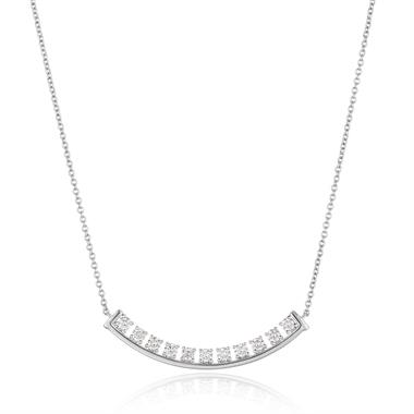 18ct White Gold Checkerboard Design Diamond Necklace
thumbnail
