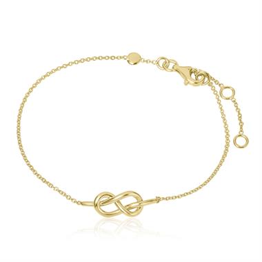 Forget Me Knot 18ct Yellow Gold Figure Eight Design Bracelet thumbnail