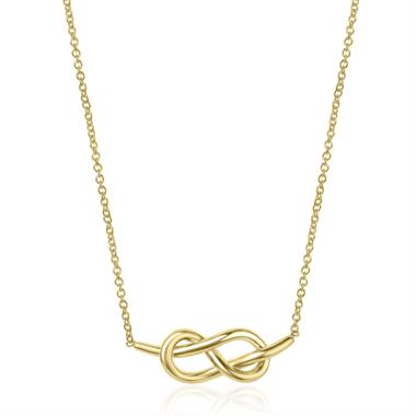 Forget Me Knot 18ct Yellow Gold Figure Eight Design Necklace thumbnail