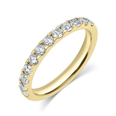 18ct Yellow Gold Diamond Half Eternity Ring 0.70ct thumbnail 
