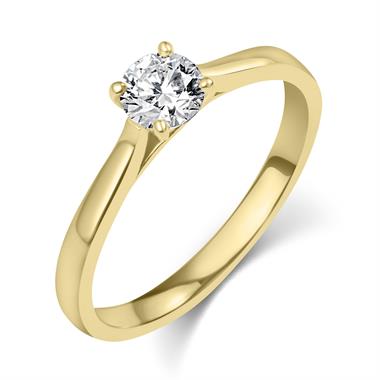 18ct Yellow Gold Diamond Solitaire Engagement Ring 0.40ct thumbnail