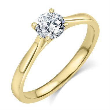 18ct Yellow Gold Diamond Solitaire Engagement Ring 0.50ct thumbnail 