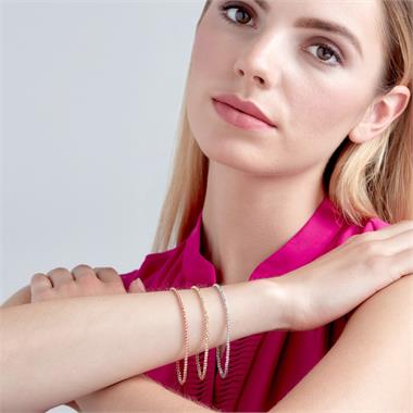 18ct Rose Gold Faceted Bead Detail Bracelet  thumbnail