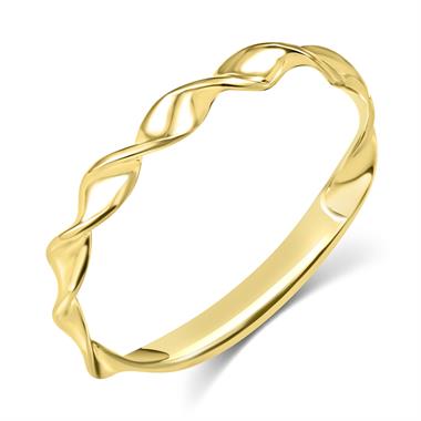 18ct Yellow Gold Twist Design Dress Ring  thumbnail 