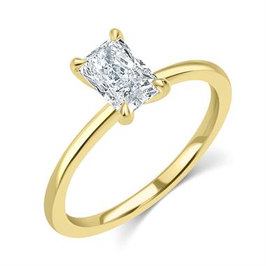 18ct Yellow Gold Radiant Diamond Solitaire Engagement Ring 1.00ct thumbnail
