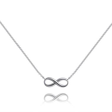 Infinity 18ct White Gold Necklace thumbnail 
