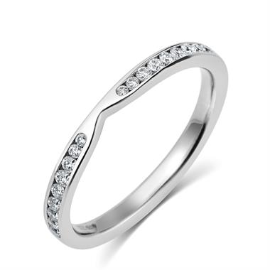 Platinum Diamond Set Wedding Ring 0.25ct thumbnail 