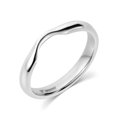 Platinum Shaped Wedding Ring thumbnail 