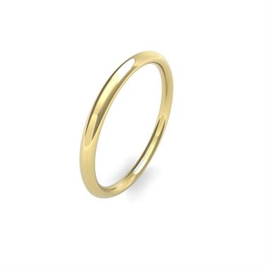 18ct Yellow Gold Heavy Traditional Court Wedding Ring thumbnail