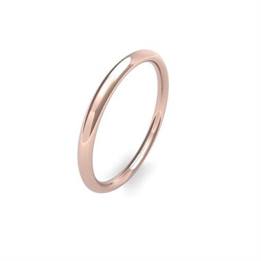 18ct Rose Gold Heavy Traditional Court Wedding Ring thumbnail