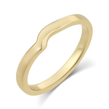 18ct Yellow Gold Shaped Wedding Ring  thumbnail 