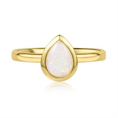 18ct Yellow Gold Pear Opal Ring thumbnail