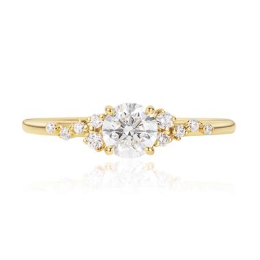 Stardust 18ct Yellow Gold Diamond Engagement Ring 0.50ct thumbnail