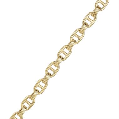 18ct Yellow Gold Anchor Link Necklace 45cm thumbnail