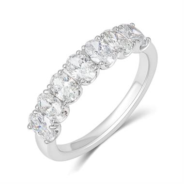 Platinum Oval Diamond Eternity Ring 1.50ct thumbnail