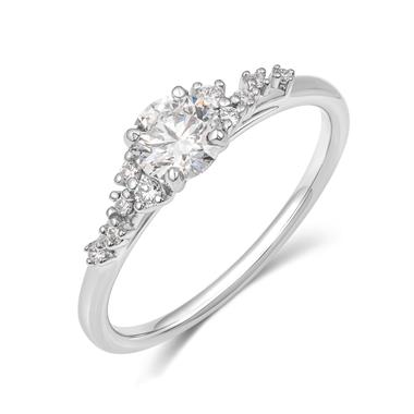 Stardust Platinum Diamond Engagement Ring 0.50ct thumbnail