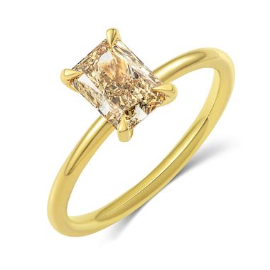 18ct Yellow Gold Fancy Yellow Diamond Engagement Ring 1.30ct thumbnail 