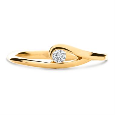 Mon Coeur 18ct Yellow Gold Diamond Dress Ring 0.08ct thumbnail 
