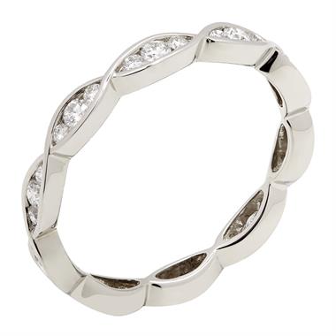 Platinum Plaited Design Diamond Ring thumbnail