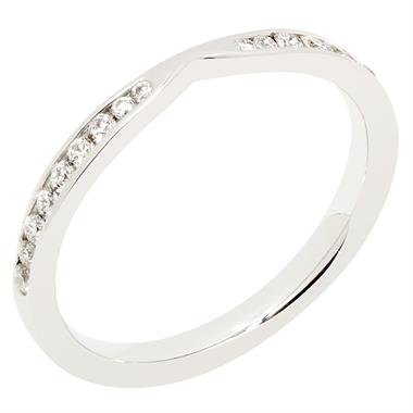 Platinum Wishbone 0.25ct Diamond Shaped Ring thumbnail
