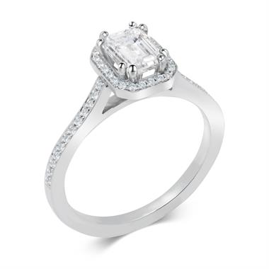 Platinum Octagon Shape 1.22ct Diamond Ring thumbnail
