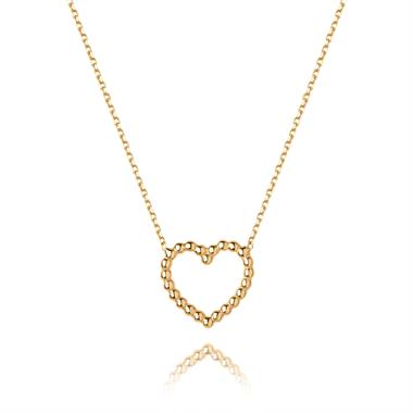 Aura 18ct Yellow Gold Heart Design Necklace thumbnail