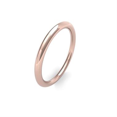 18ct Rose Gold Heavy Traditional Court Wedding Ring thumbnail