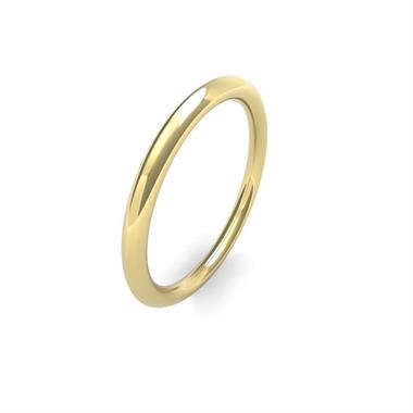 18ct Yellow Gold Heavy Traditional Court Wedding Ring thumbnail