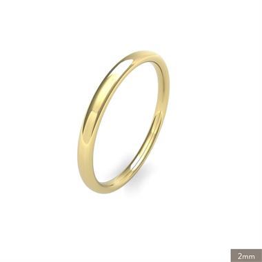 18ct Yellow Gold Intermediate Gauge Slight Court Wedding Ring thumbnail 