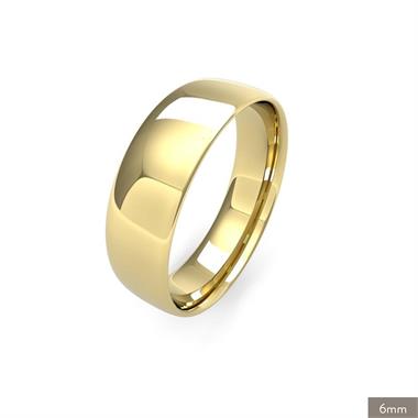 18ct Yellow Gold Light Gauge Slight Court Wedding Ring thumbnail