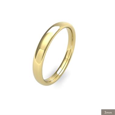 18ct Yellow Gold Medium Gauge Slight Court Wedding Ring thumbnail