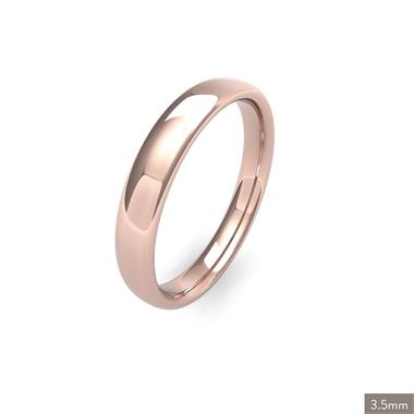 18ct Rose Gold Medium Gauge Slight Court Wedding Ring thumbnail 