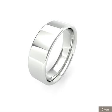 Platinum Medium Gauge Flat Court Wedding Ring thumbnail