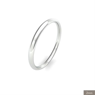 Platinum Intermediate Gauge Traditional Court Wedding Ring thumbnail