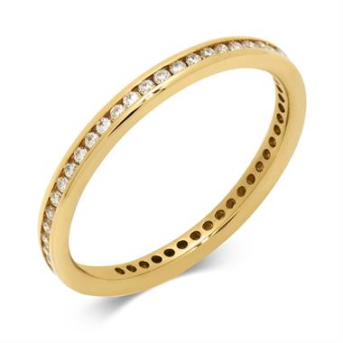 18ct Yellow Gold Diamond Full Eternity Ring 0.25ct thumbnail