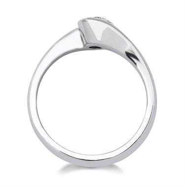 Platinum Twist Design Diamond Solitaire Engagement Ring 0.32ct thumbnail