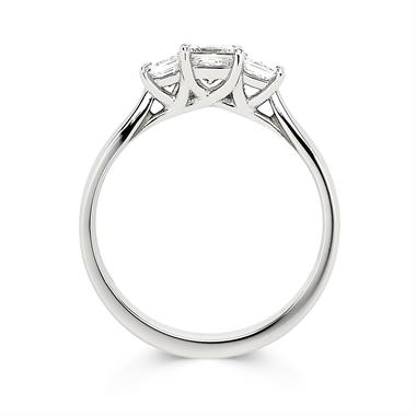 Platinum Princess Cut Diamond Three Stone Engagement Ring 0.70ct thumbnail