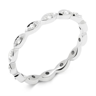 18ct White Gold Diamond Full Eternity Ring 0.14ct thumbnail 
