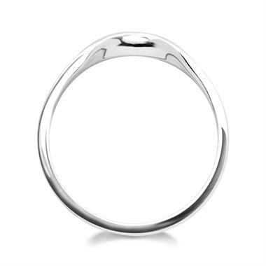 Platinum Shaped Curved Wedding Ring thumbnail
