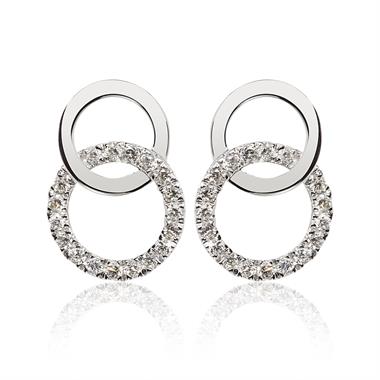 Union 18ct White Gold Diamond Stud Earrings 0.14ct thumbnail 