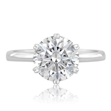 Platinum Diamond Solitaire Engagement Ring 3.03ct thumbnail