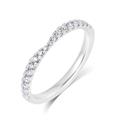 Platinum Diamond Set Wedding Ring 0.28ct thumbnail