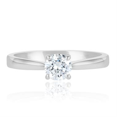 Platinum Diamond Solitaire Engagement Ring 0.50ct thumbnail