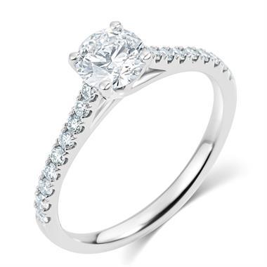 Platinum Diamond Solitaire Engagement Ring 1.00ct thumbnail
