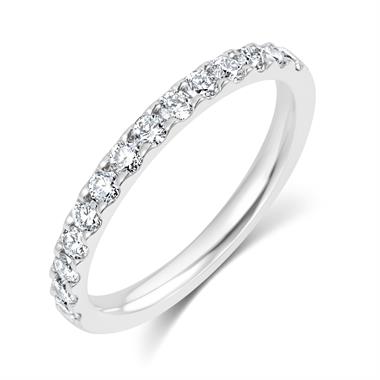 Platinum Diamond Half Eternity Ring 0.50ct thumbnail 