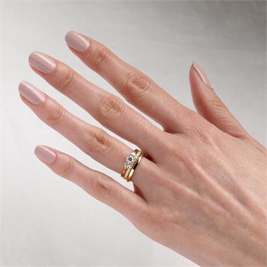 18ct Yellow Gold Diamond Three Stone Engagement Ring 0.50ct thumbnail