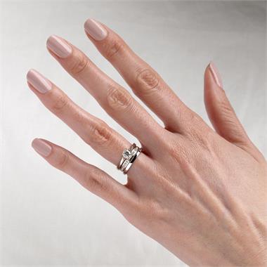 Platinum Twist Design Diamond Solitaire Engagement Ring 0.50ct thumbnail