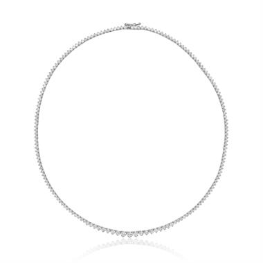 18ct White Gold Diamond Riviere Necklace 6.94ct thumbnail