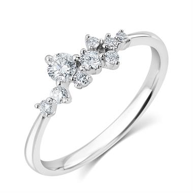 Stardust 18ct White Gold Diamond Dress Ring 0.26ct thumbnail 