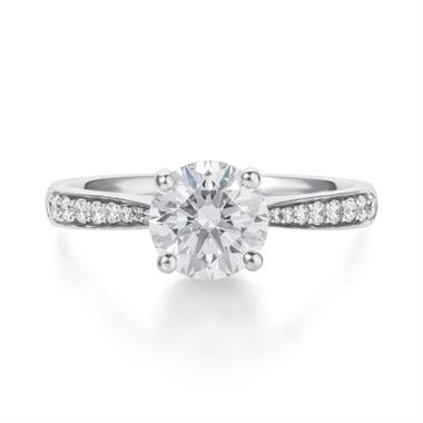 Platinum Diamond Solitaire Engagement Ring 1.66ct thumbnail